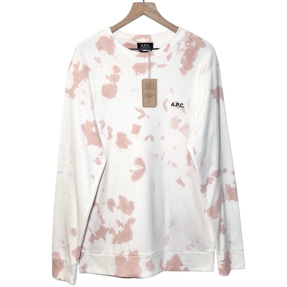 A.P.C. Rick Tie Dye Sweatshirt in Rose - Picture 2 of 7